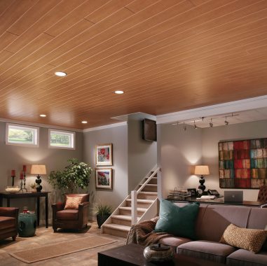 ceiling drop wood down grid residential basement ceilings planks open armstrong concept